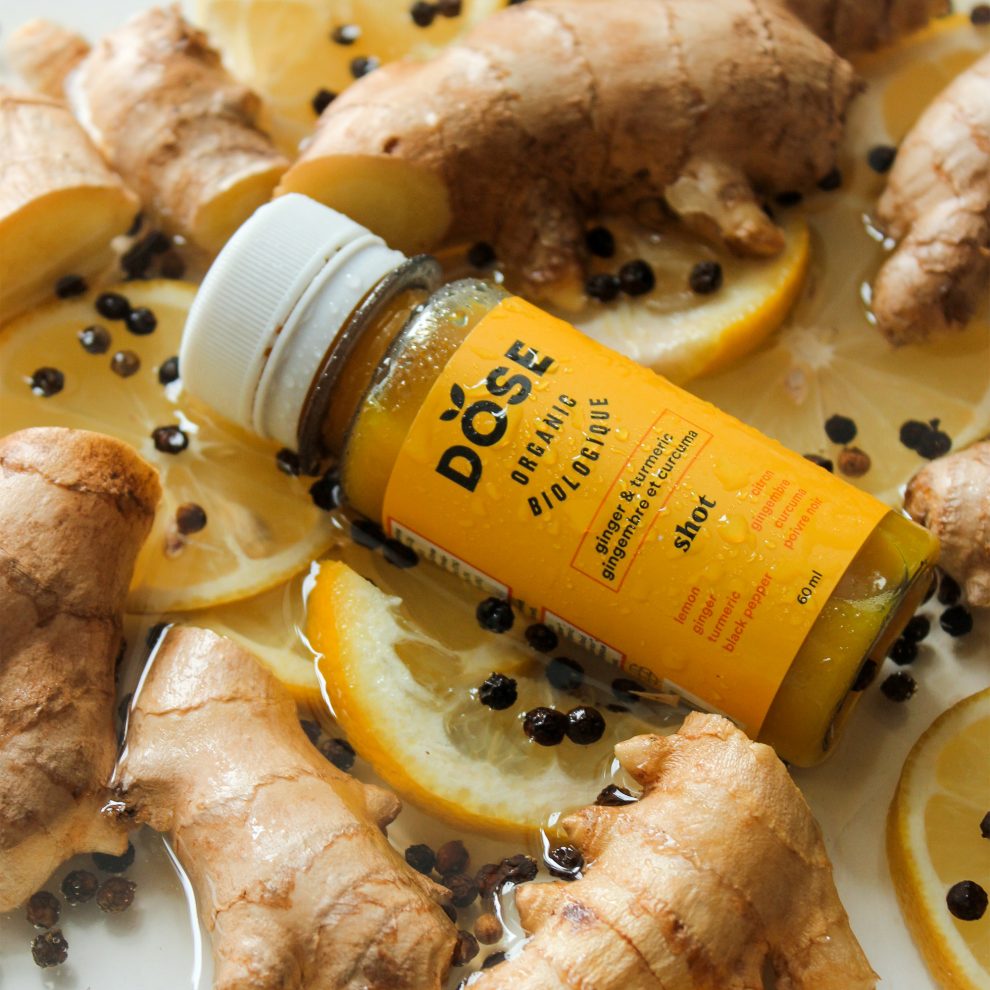 GINGER & TURMERIC 10 organic cold pressed shots 60ml Dose Juice