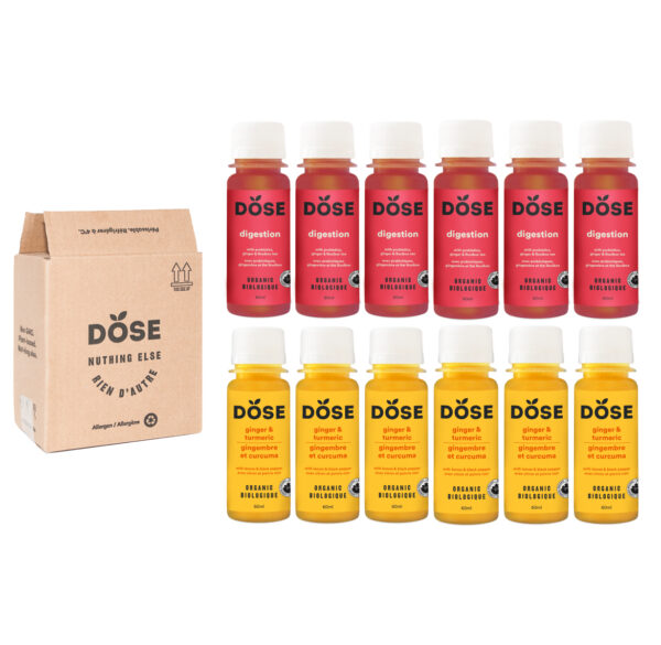 SHOTS VARIETY PACK 12 organic cold pressed shots 60ml Dose Juice